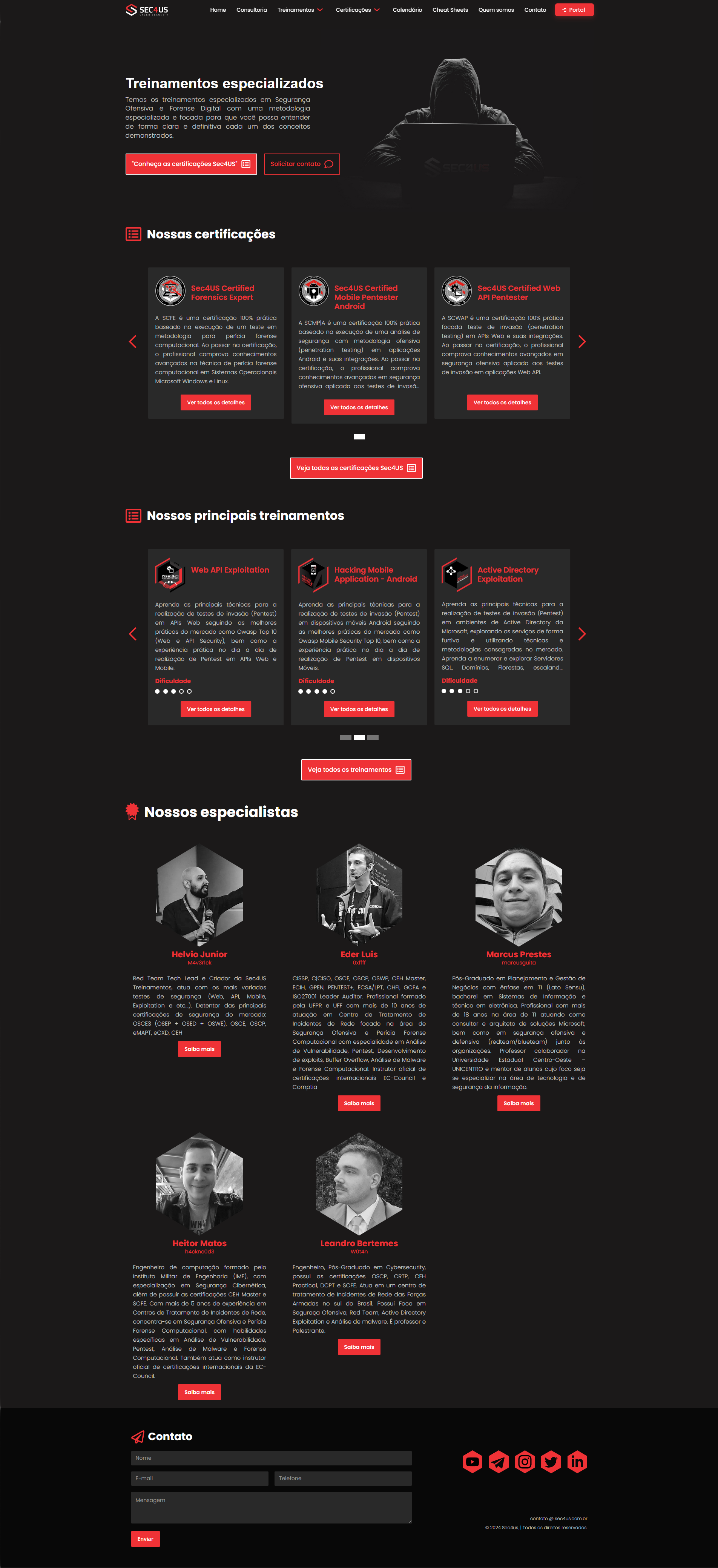Site institucional da Sec4us